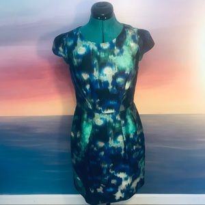 Shoshanna watercolor sheath dress